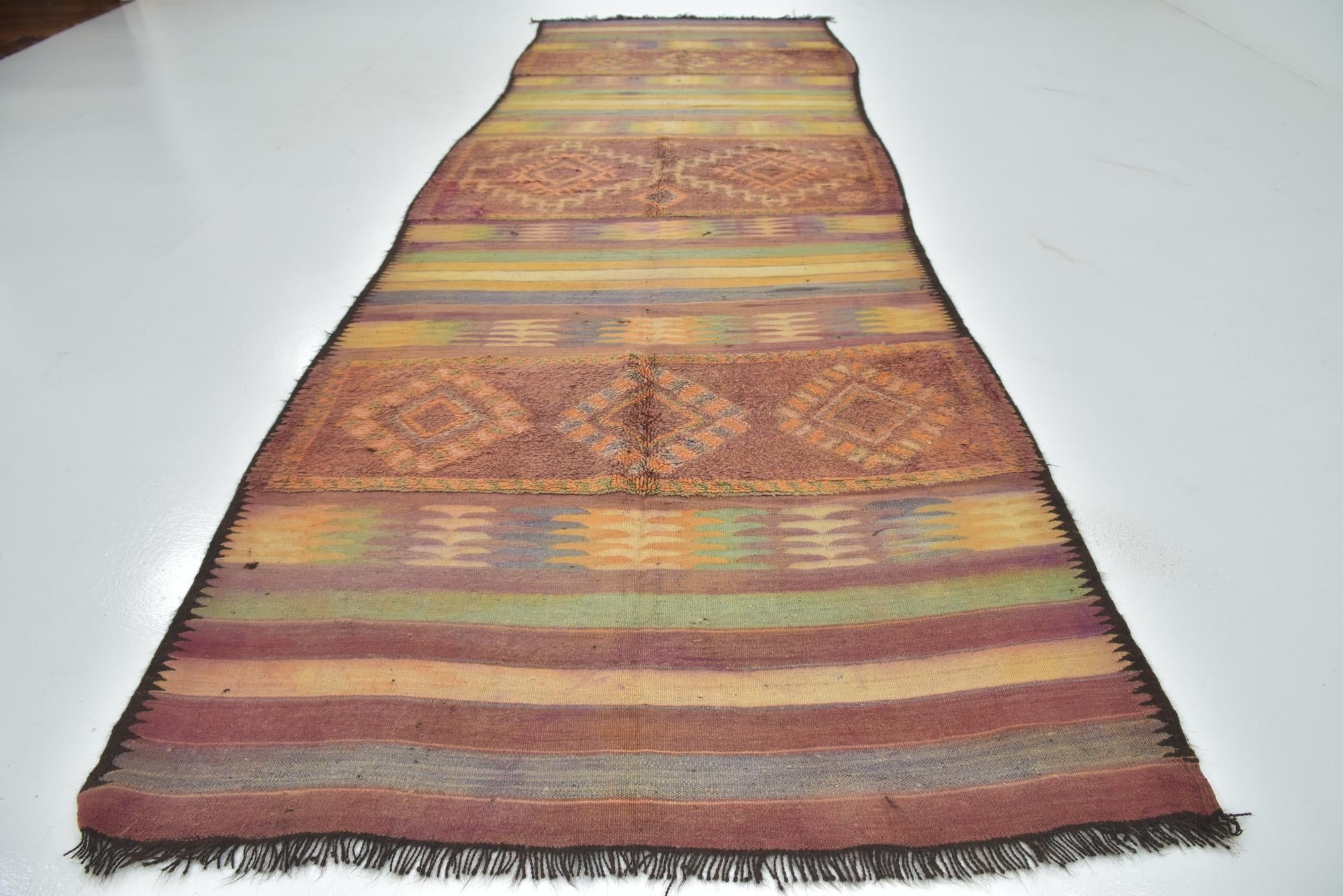 5' 9 x 17' 3 Hand Knotted Moroccan Wool Runner Rug