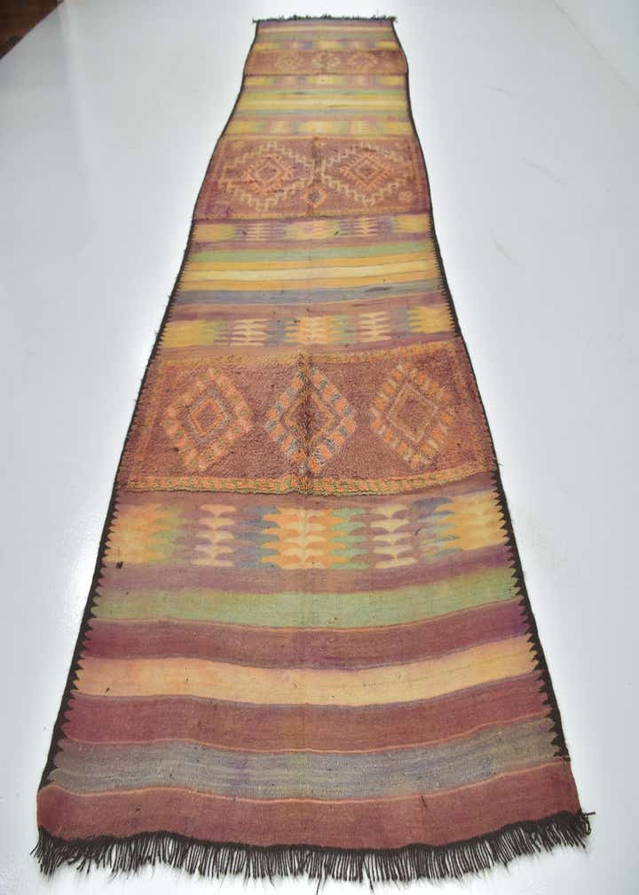 5' 9 x 17' 3 Hand Knotted Moroccan Wool Runner Rug