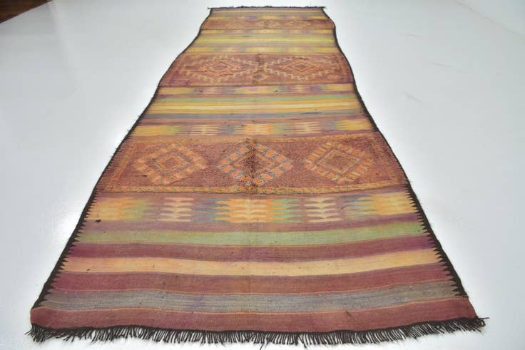 Detail image of 5' 9 x 17' 3 Hand Knotted Moroccan Wool Runner Rug