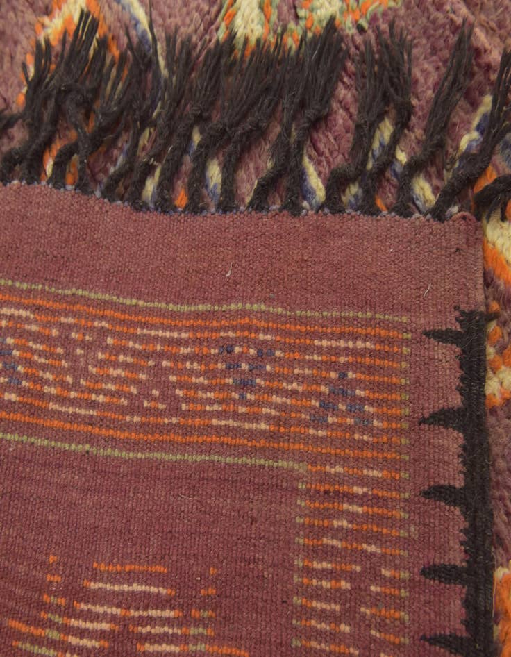 Detail image of 5' 5 x 10' 10  Hand Knotted Moroccan Wool Runner Rug