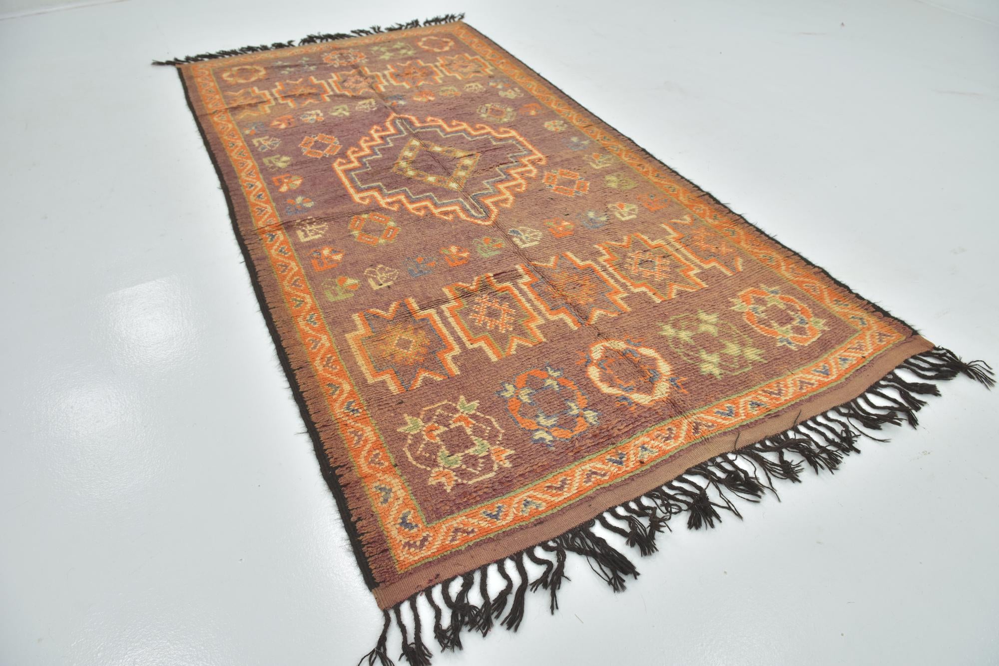 5' 5 x 10' 10 Hand Knotted Moroccan Wool Runner Rug