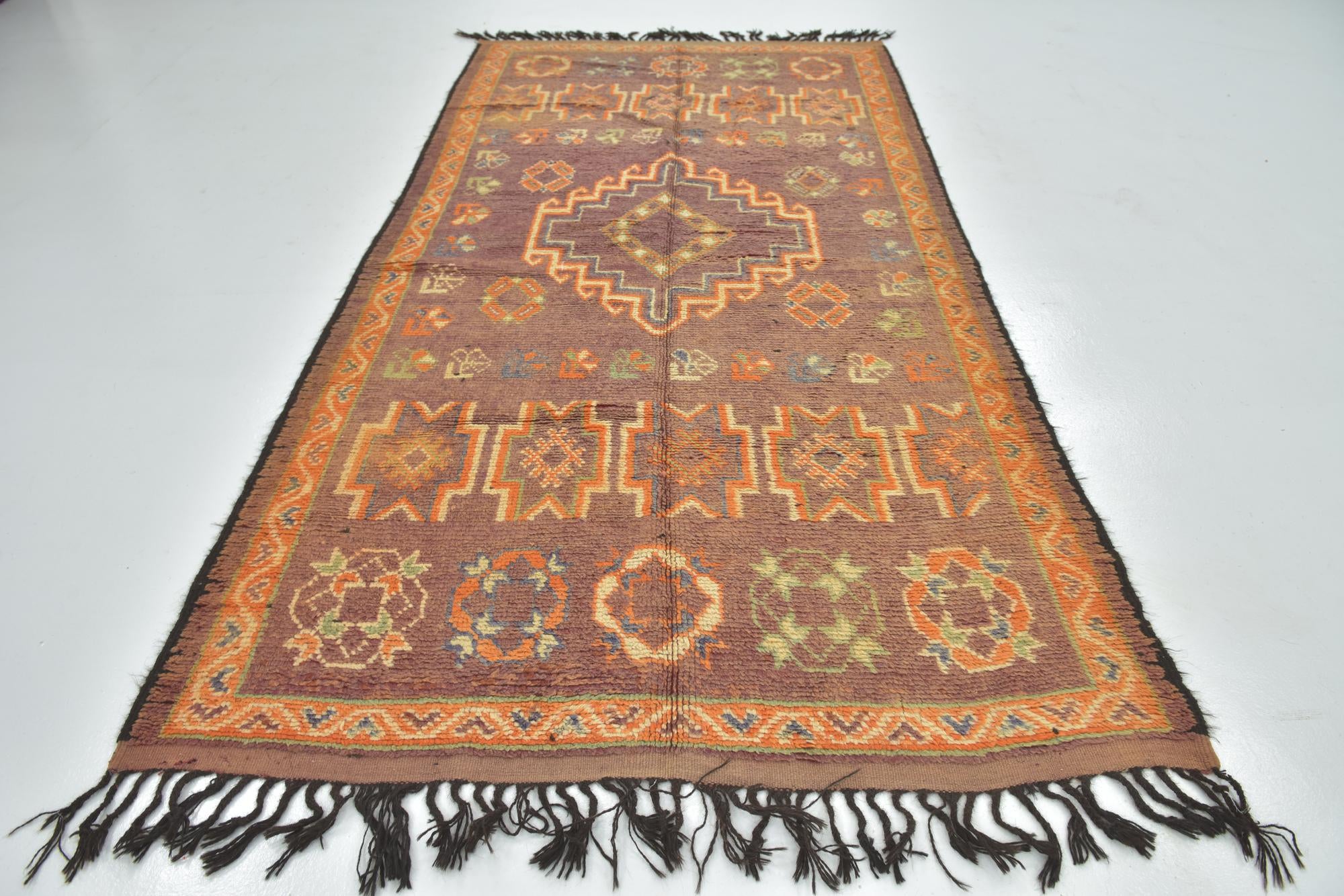 5' 5 x 10' 10 Hand Knotted Moroccan Wool Runner Rug
