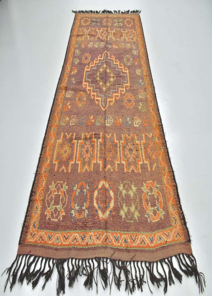 5' 5 x 10' 10 Hand Knotted Moroccan Wool Runner Rug