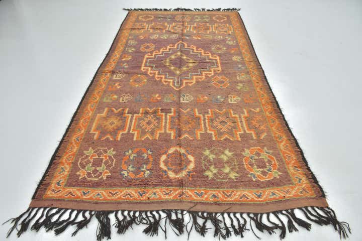 5' 5 x 10' 10 Hand Knotted Moroccan Wool Runner Rug