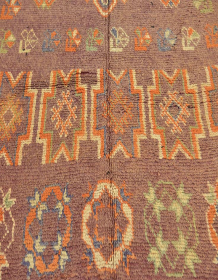Detail image of 5' 5 x 10' 10 Hand Knotted Moroccan Wool Runner Rug