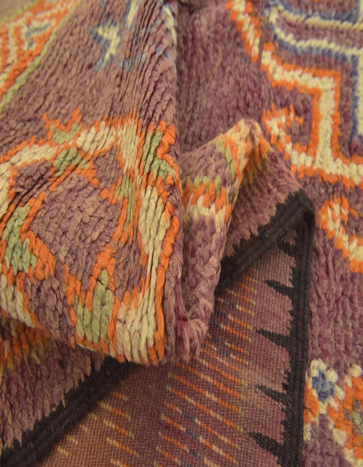Detail image of 5' 5 x 10' 10  Hand Knotted Moroccan Wool Runner Rug