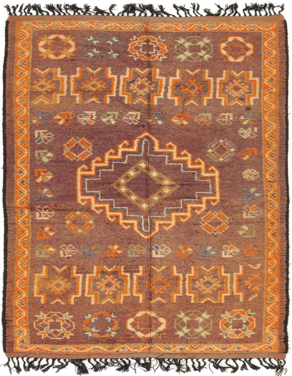 5' 5 x 10' 10 Hand Knotted Moroccan Wool Runner Rug