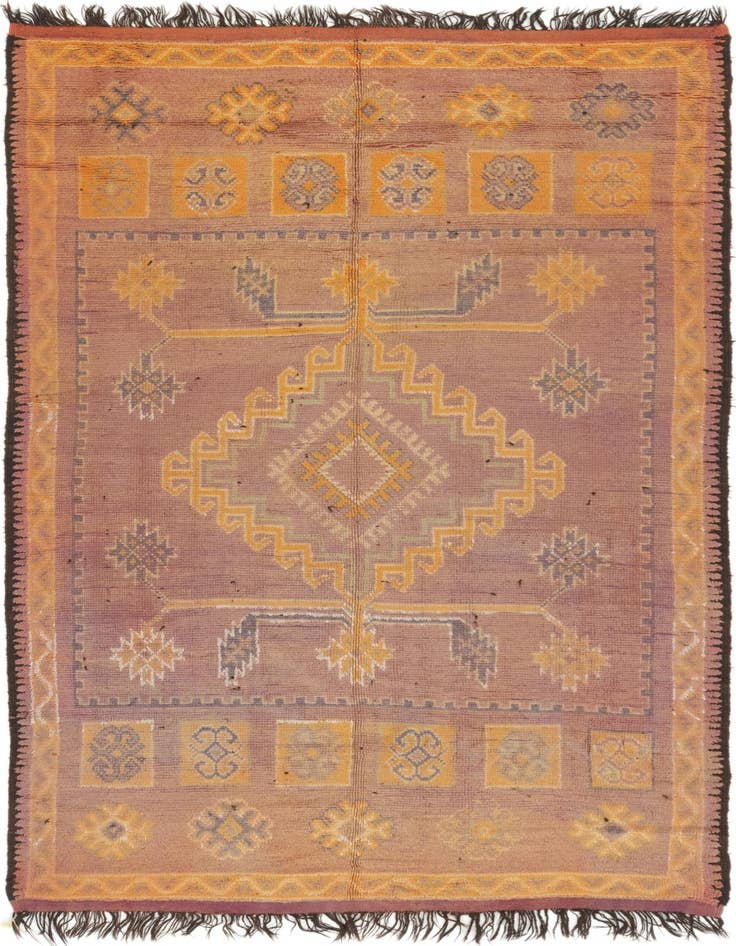 Detail image of 6' x 12' Hand Knotted Moroccan Wool Runner Rug