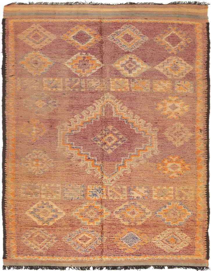 Detail image of 5' 10 x 15' 5 Hand Knotted Moroccan Wool Runner Rug