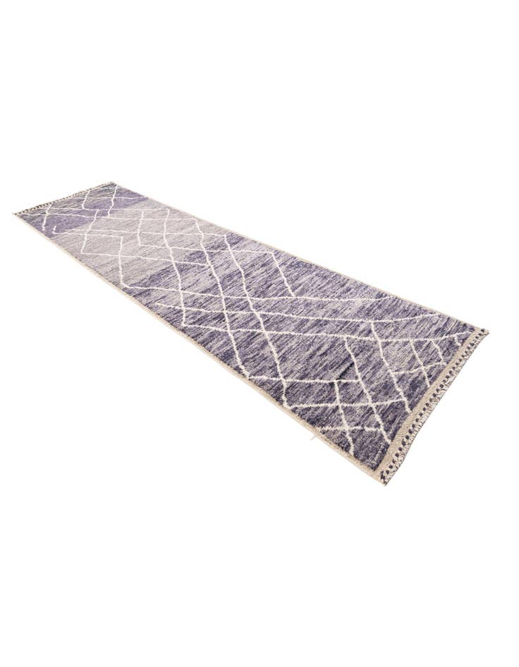 Detail image of 3' 2 x 11' 6 Hand Knotted Moroccan Wool Runner Rug