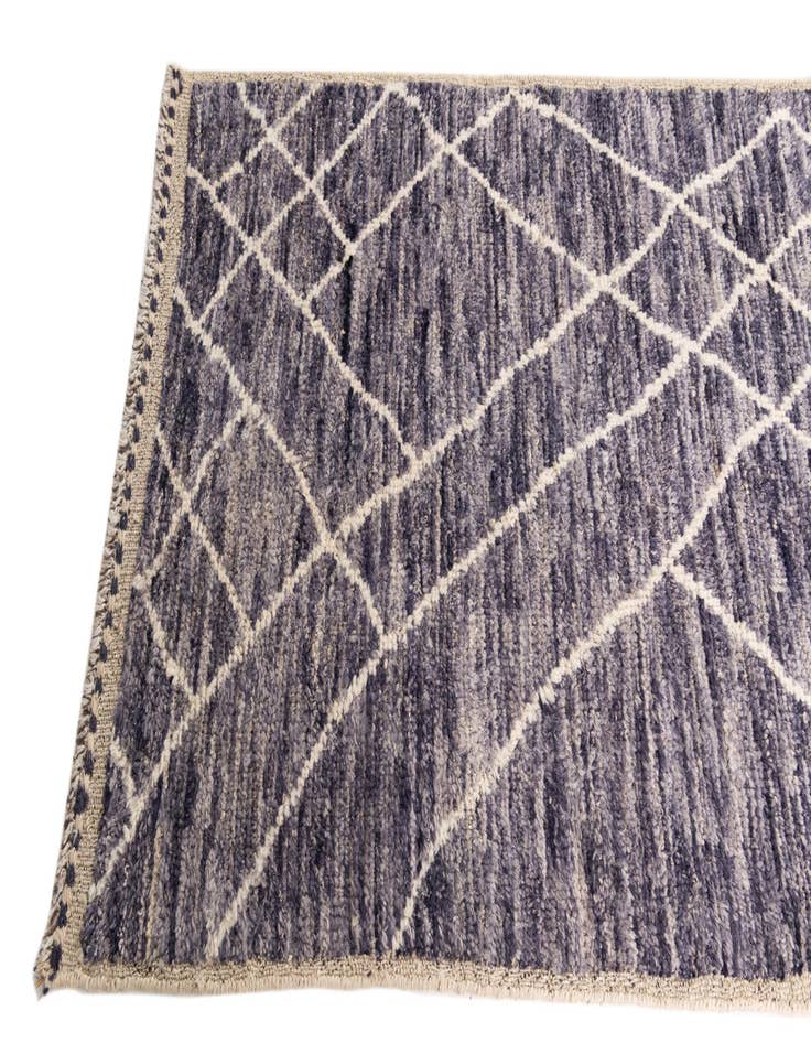 Detail image of 3' 2 x 11' 6 Hand Knotted Moroccan Wool Runner Rug