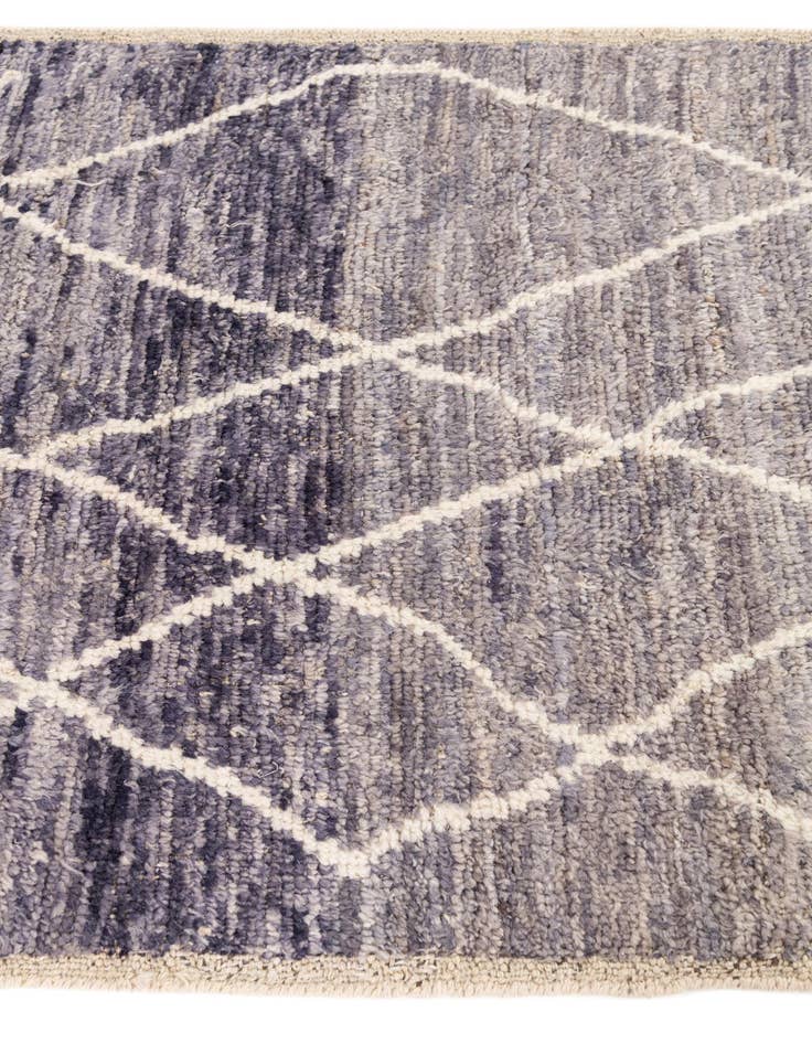 Detail image of 3' 2 x 11' 6 Hand Knotted Moroccan Wool Runner Rug