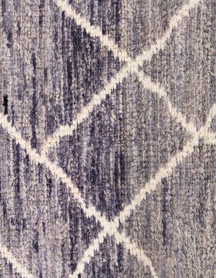 Detail image of 3' 2 x 11' 6 Hand Knotted Moroccan Wool Runner Rug