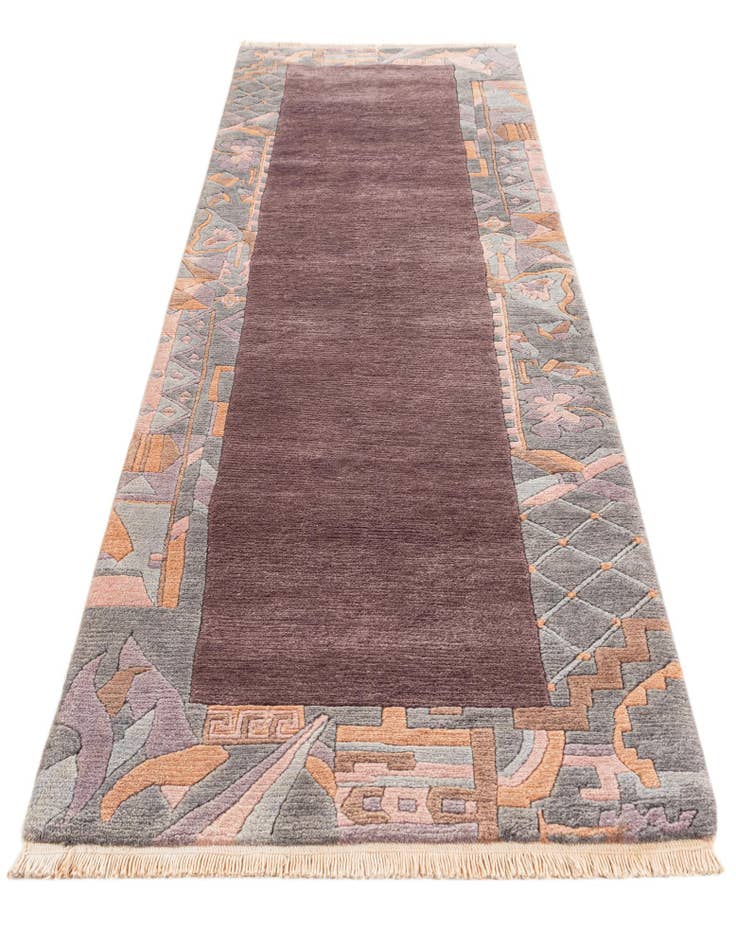 Detail image of 2' 6 x 8' 10  Hand Knotted Nepal Wool Runner Rug