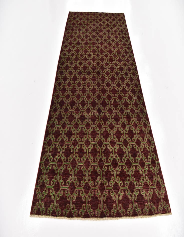 Detail image of 5' x 10'  Hand Knotted Peshawar Ziegler Oriental Runner Rug