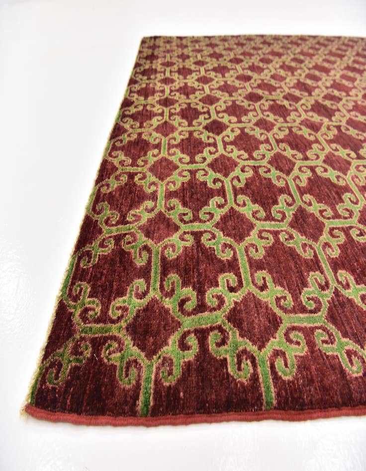 Detail image of 5' x 10'  Hand Knotted Peshawar Ziegler Oriental Runner Rug