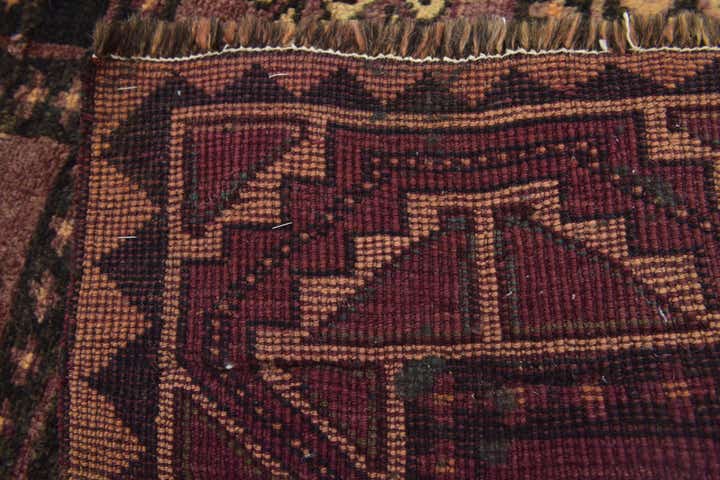 4' 4 x 9' Hand Knotted Shiraz-Lori Persian Wool Runner Rug
