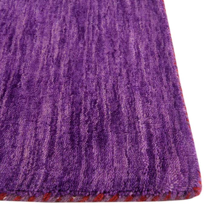 2' 7 x 6' 7 Hand Knotted Solid Gabbeh Wool Runner Rug