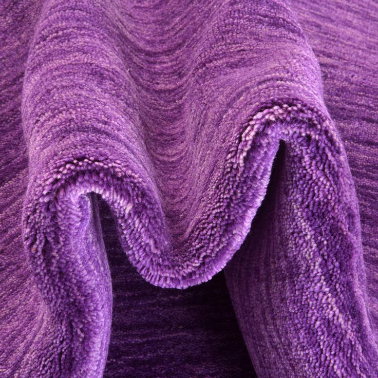 Detail image of 2' 7 x 6' 7 Hand Knotted Solid Gabbeh Wool Runner Rug