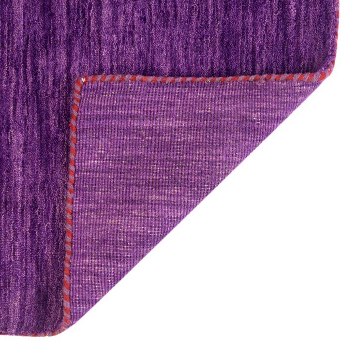 Detail image of 2' 7 x 6' 7 Hand Knotted Solid Gabbeh Wool Runner Rug