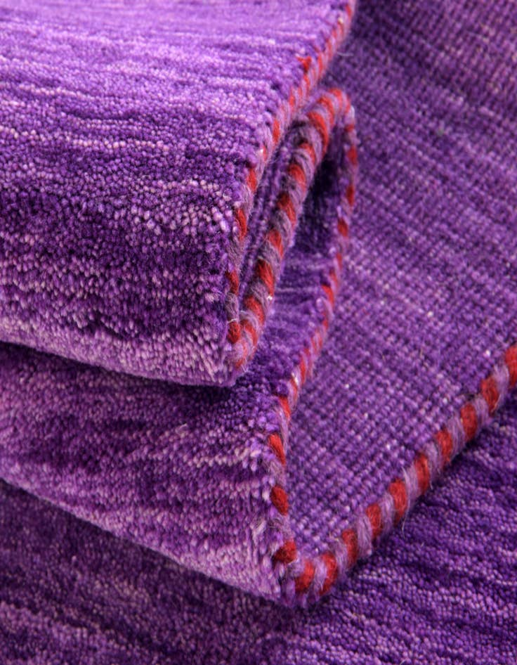 Detail image of 2' 7 x 16' 5  Hand Knotted Solid Gabbeh Wool Runner Rug