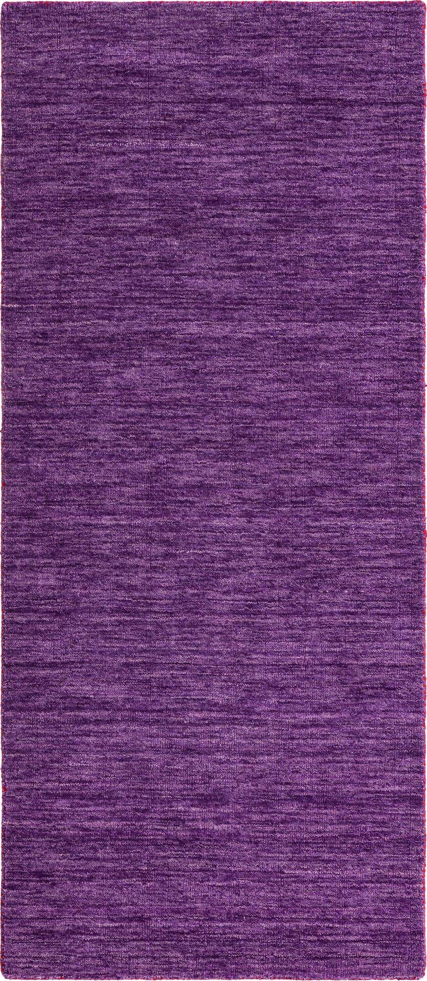 2' 7 x 6' 7 Hand Knotted Solid Gabbeh Wool Runner Rug