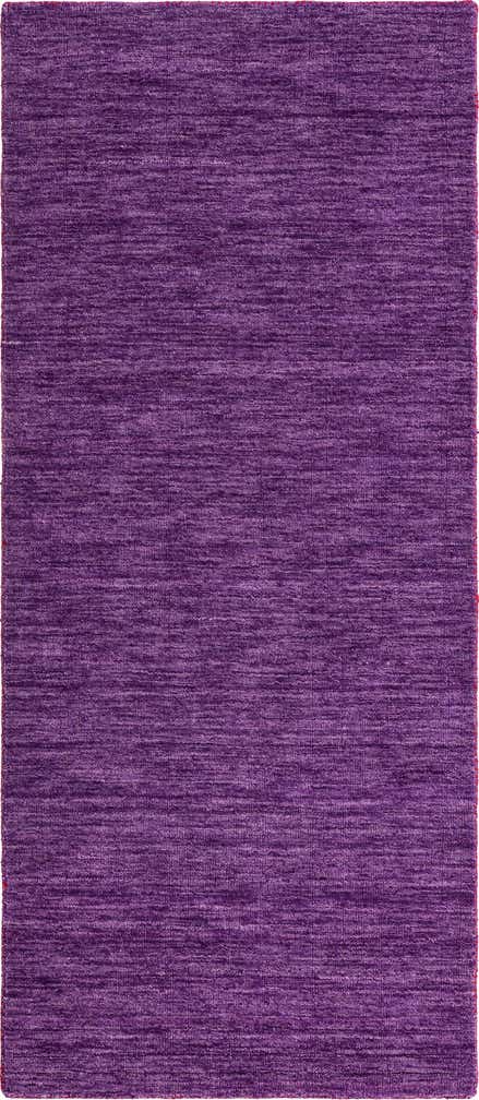 2' 7 x 6' 7 Hand Knotted Solid Gabbeh Wool Runner Rug
