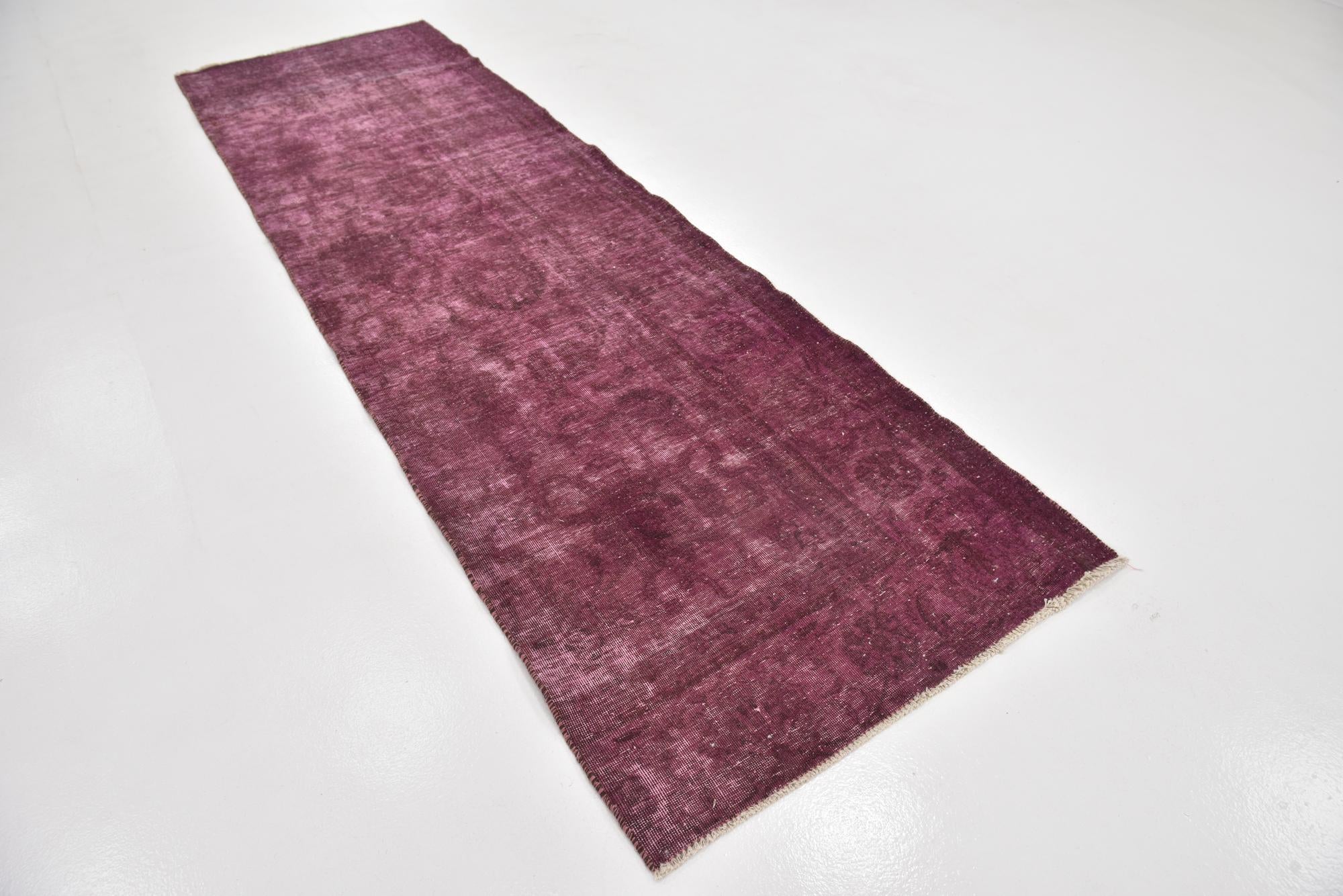 3' 4 x 11' 2 Hand Knotted Ultra Vintage Persian Wool Runner Rug