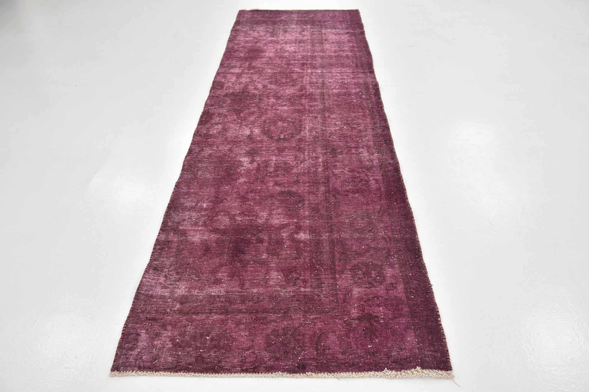3' 4 x 11' 2 Hand Knotted Ultra Vintage Persian Wool Runner Rug