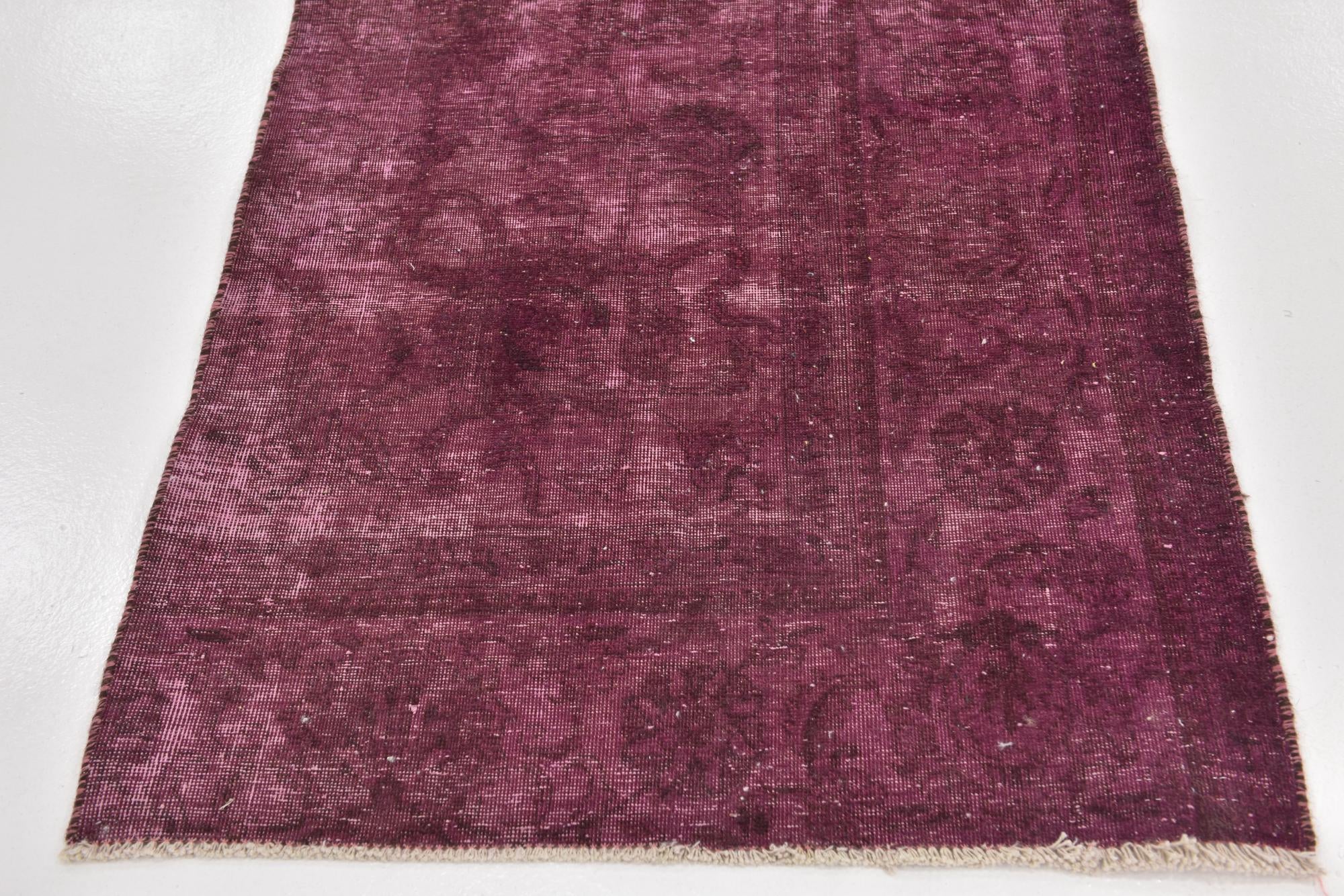 3' 4 x 11' 2 Hand Knotted Ultra Vintage Persian Wool Runner Rug