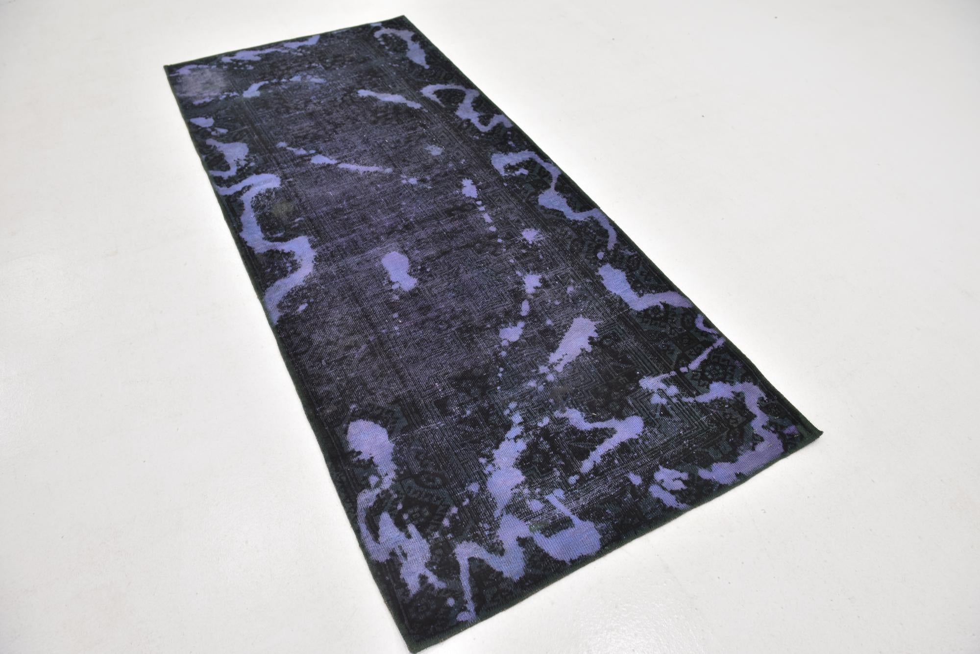3' 4 x 7' 9 Hand Knotted Ultra Vintage Persian Wool Runner Rug