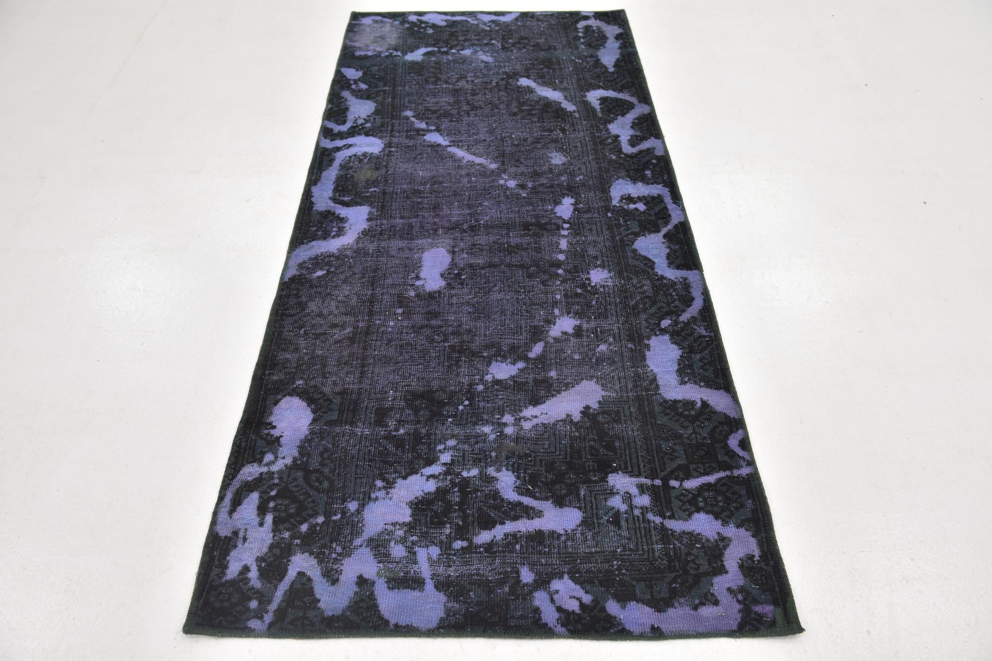 3' 4 x 7' 9 Hand Knotted Ultra Vintage Persian Wool Runner Rug