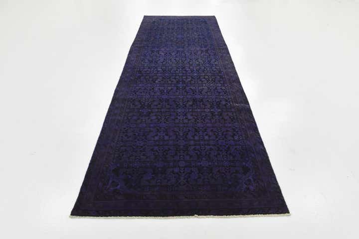 3' 11 x 11' 2 Hand Knotted Ultra Vintage Persian Wool Runner Rug
