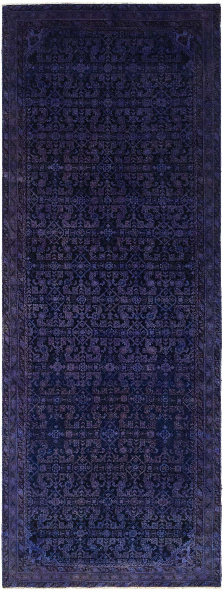 3' 11 x 11' 2 Hand Knotted Ultra Vintage Persian Wool Runner Rug