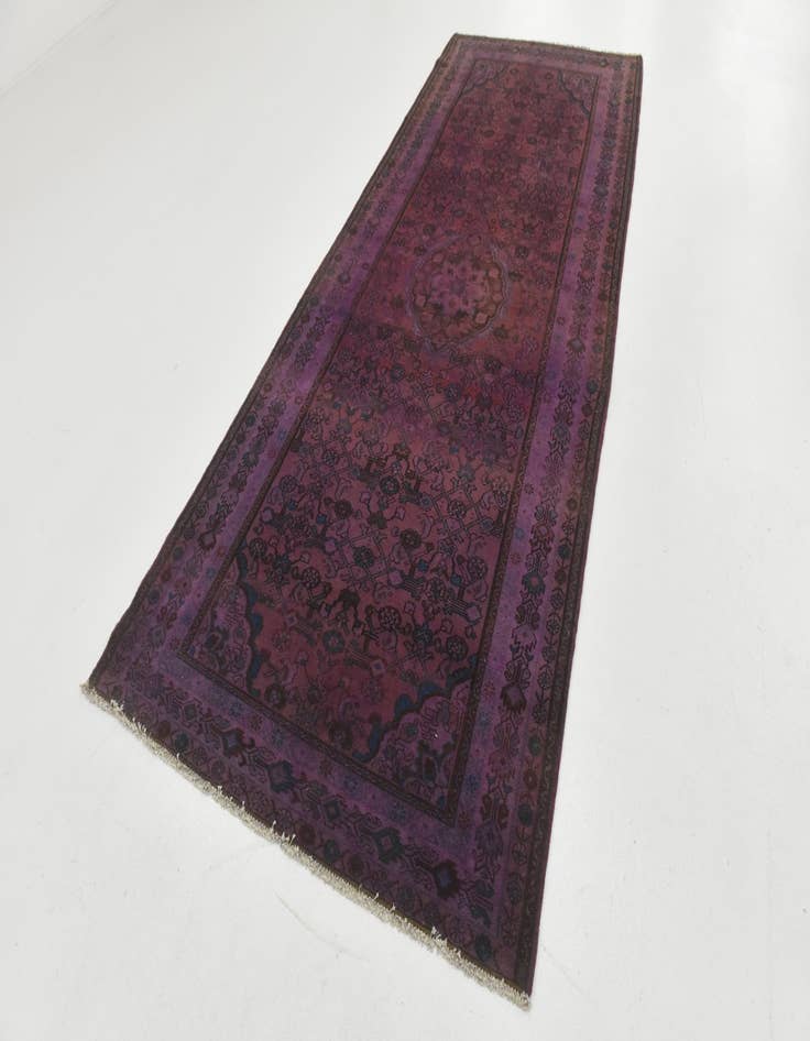 Detail image of 4' 1 x 10' 3 Hand Knotted Ultra Vintage Persian Wool Runner Rug