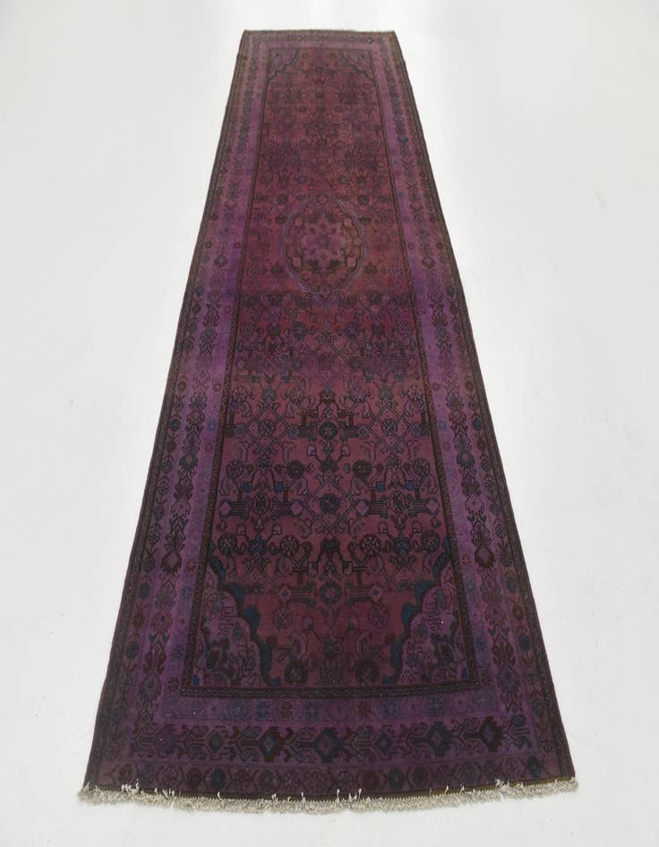 Detail image of 4' 1 x 10' 3 Hand Knotted Ultra Vintage Persian Wool Runner Rug