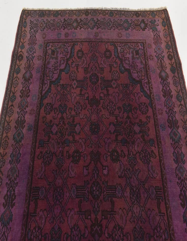 Detail image of 4' 1 x 10' 3 Hand Knotted Ultra Vintage Persian Wool Runner Rug