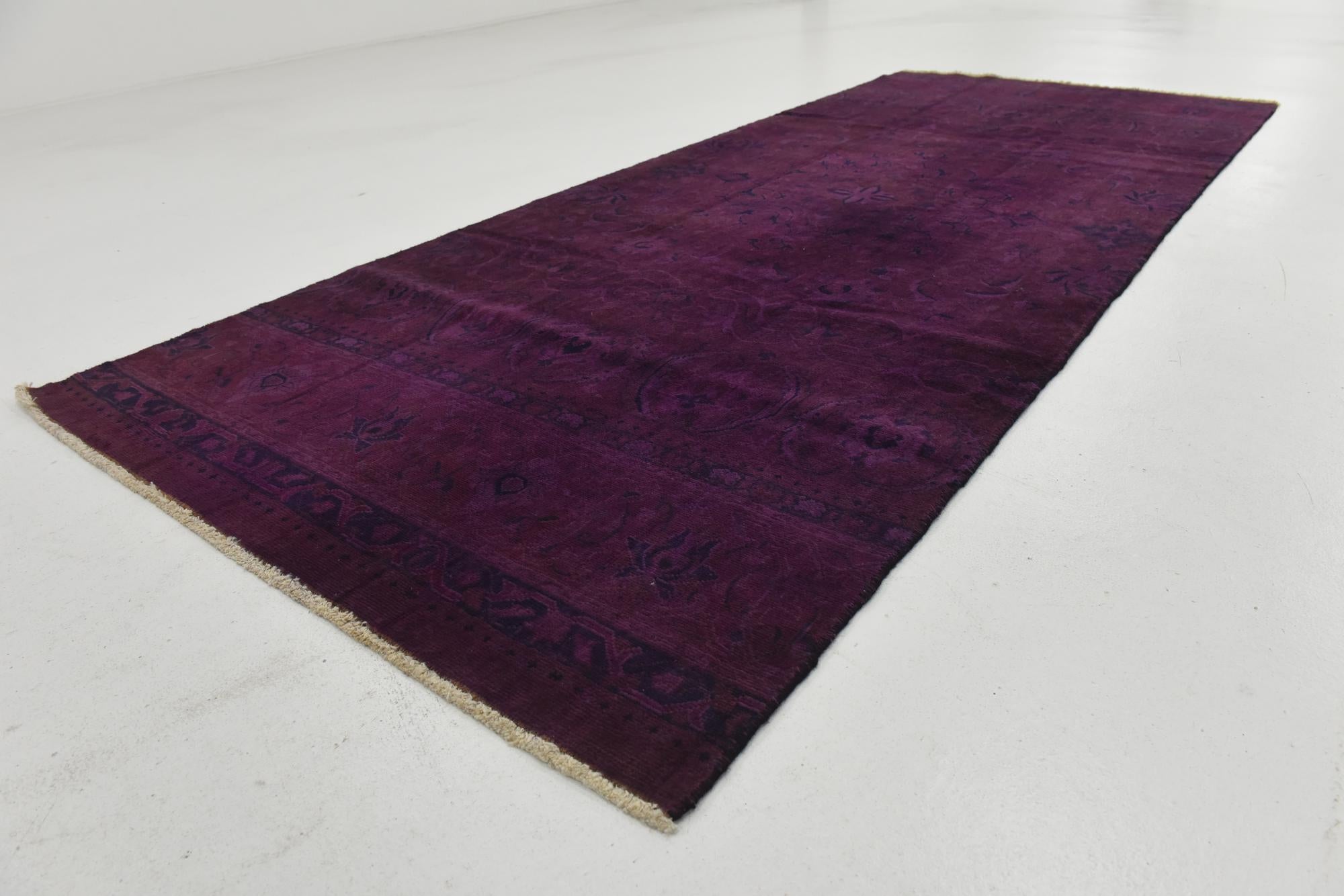 4' 1 x 10' 2 Hand Knotted Ultra Vintage Persian Wool Runner Rug