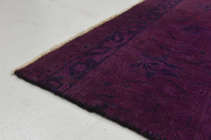 125cm x 310cm Handgeknoopt Ultra Vintage Perzisch Wol Loper Vloerkleed