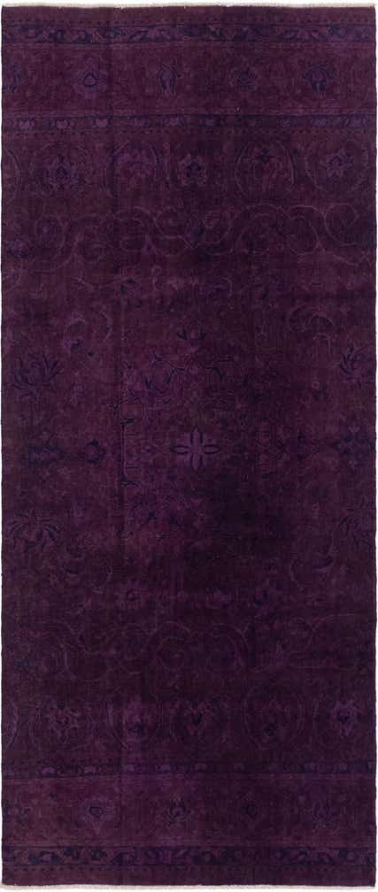 125cm x 310cm Handgeknoopt Ultra Vintage Perzisch Wol Loper Vloerkleed