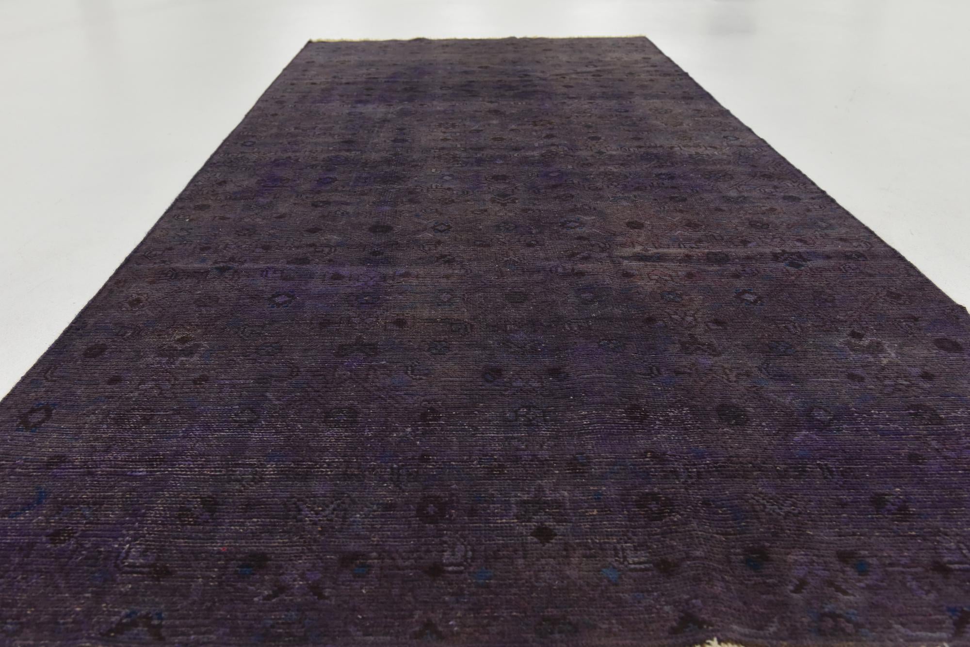 4' 1 x 8' 11 Hand Knotted Ultra Vintage Persian Wool Runner Rug