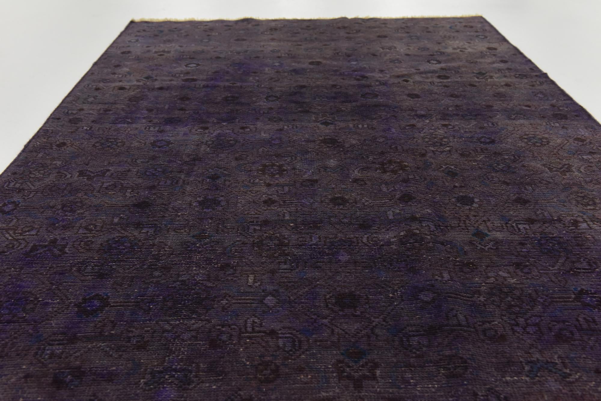 4' 1 x 8' 11 Hand Knotted Ultra Vintage Persian Wool Runner Rug