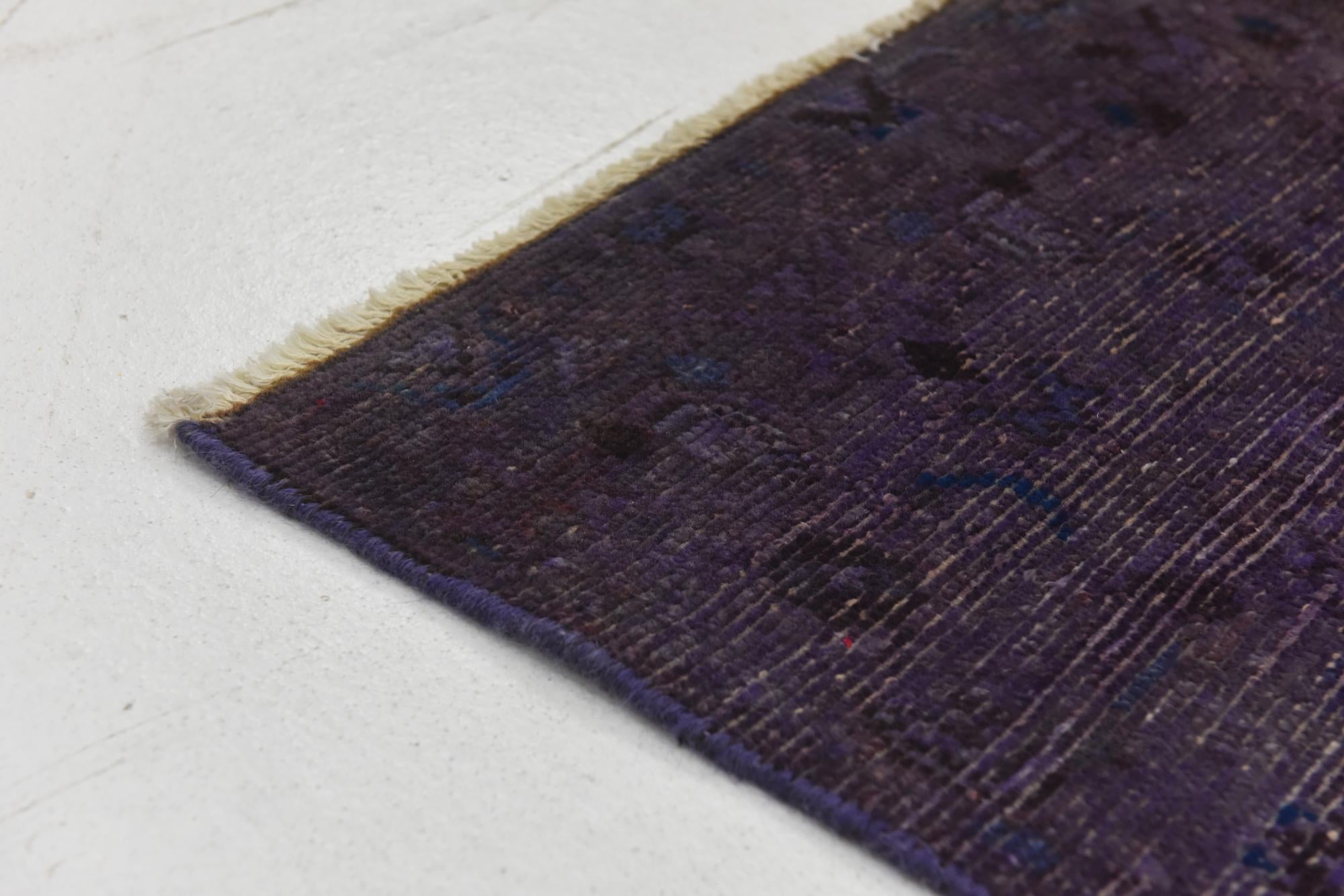 4' 1 x 8' 11 Hand Knotted Ultra Vintage Persian Wool Runner Rug