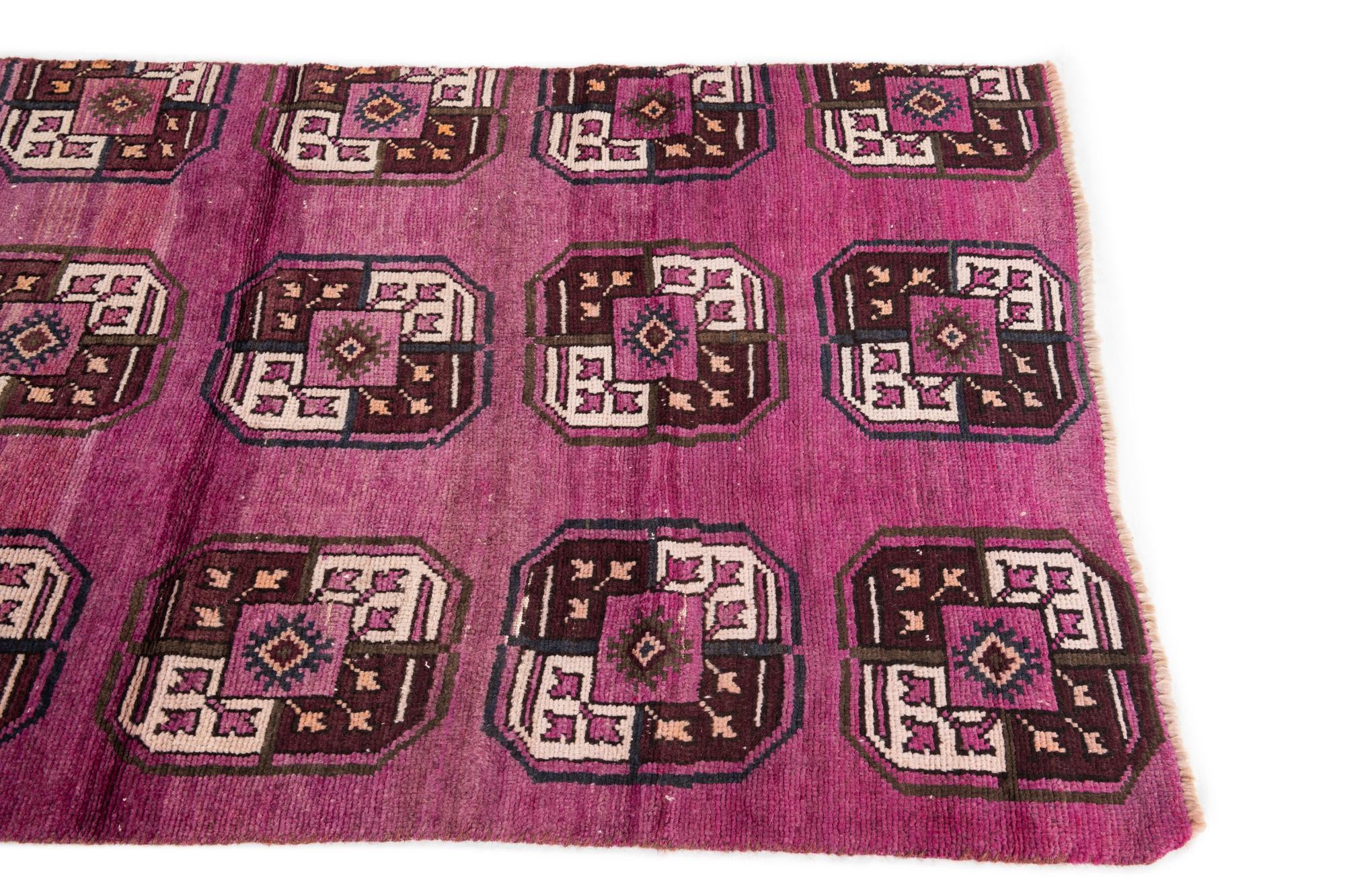 3' 1 x 6' 2 Hand Knotted Ultra Vintage Persian Wool Runner Rug