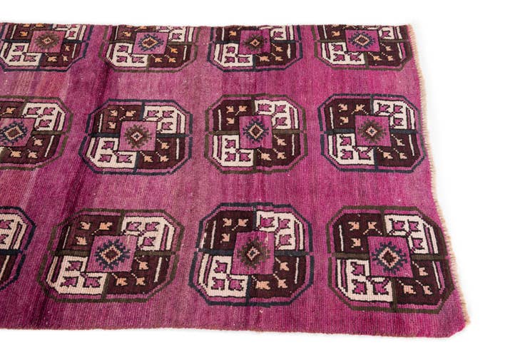 Detail image of 3' 1 x 6' 2 Hand Knotted Ultra Vintage Persian Wool Runner Rug
