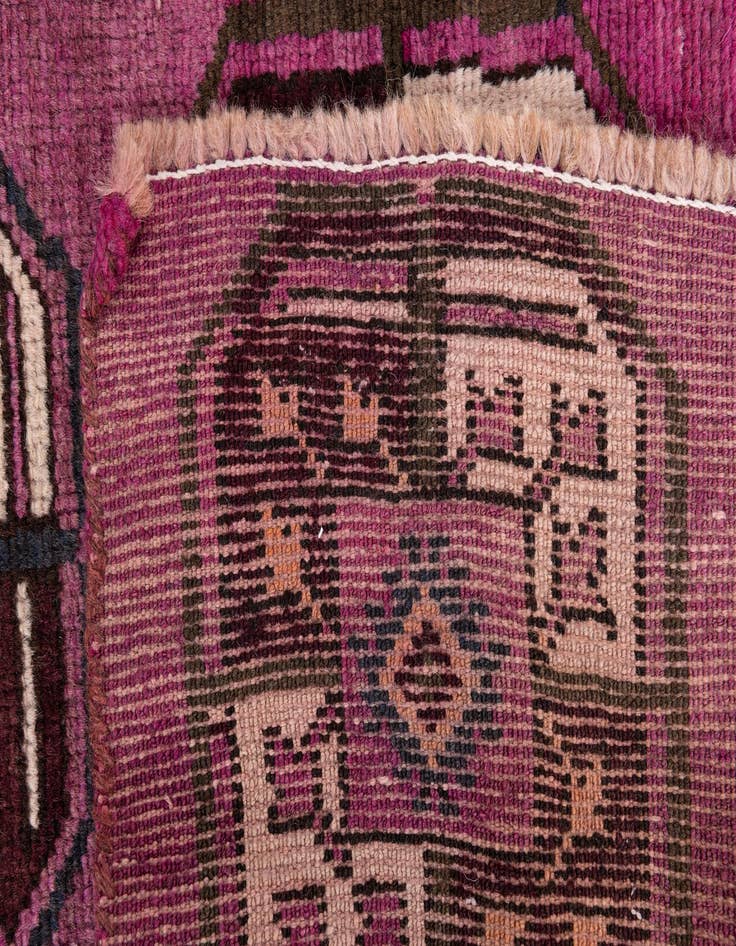 Detail image of 3' 1 x 6' 2  Hand Knotted Ultra Vintage Persian Wool Runner Rug