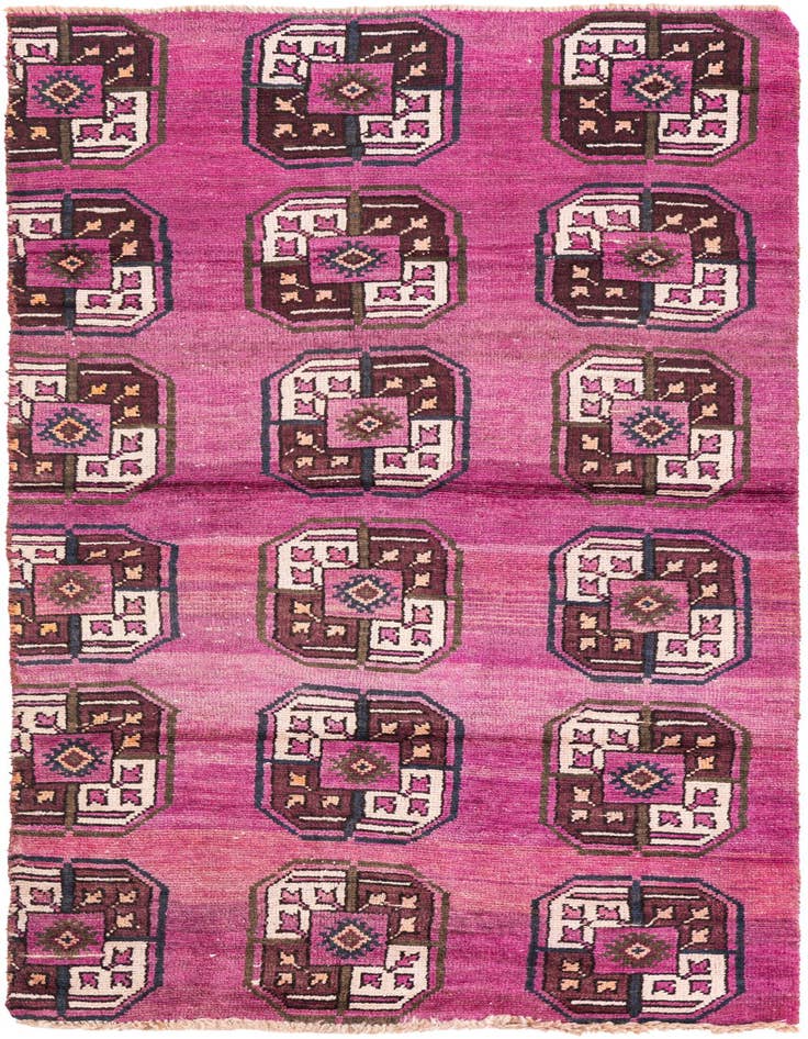 Detail image of 3' 1 x 6' 2 Hand Knotted Ultra Vintage Persian Wool Runner Rug