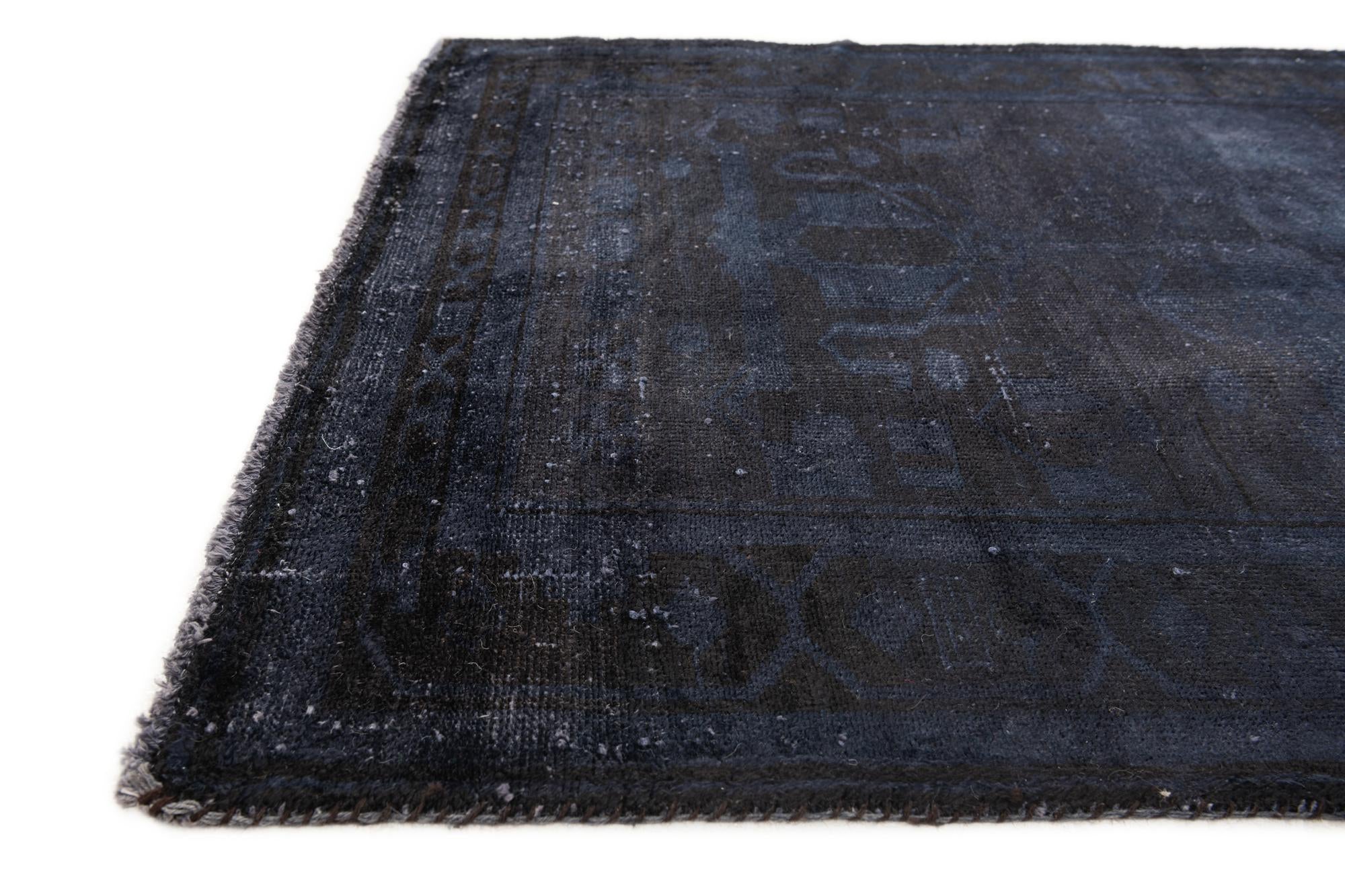 3' 7 x 9' 7 Hand Knotted Ultra Vintage Persian Wool Runner Rug
