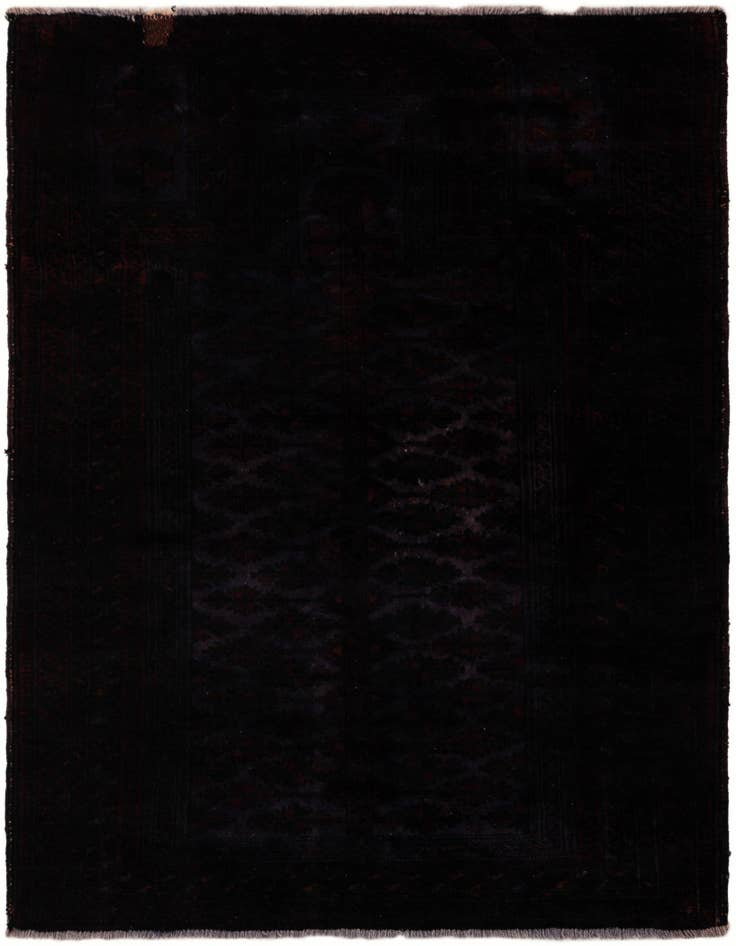 Detail image of 3' 6 x 4' 5 Hand Knotted Balouch Wool Square Rug