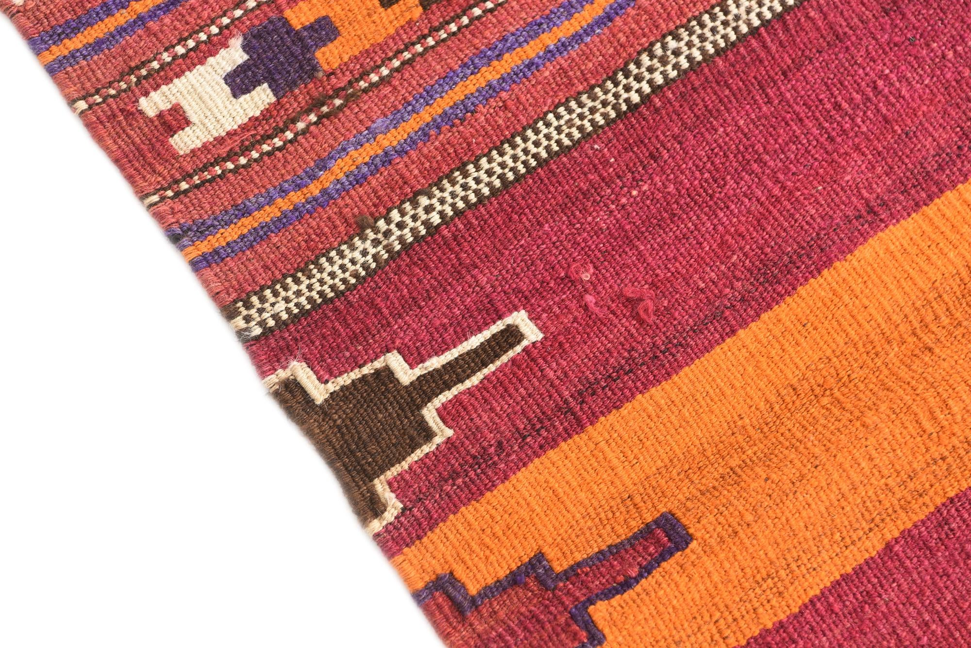 3' x 3' 8 Hand Woven Kilim Afghan Wool Square Rug